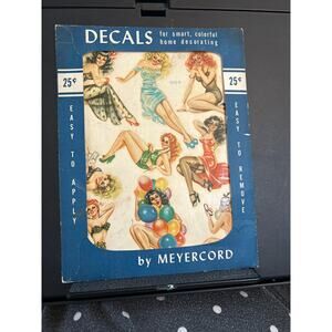 Original 1950s Meyercord Co Pinup Girls Transfer Decals